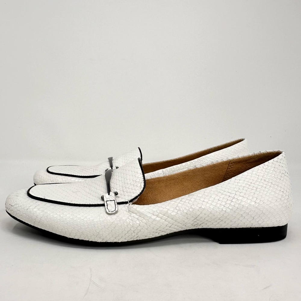 Naturalizer Womens EMILINE Leather Loafers White Snake - Picture 12 of 15